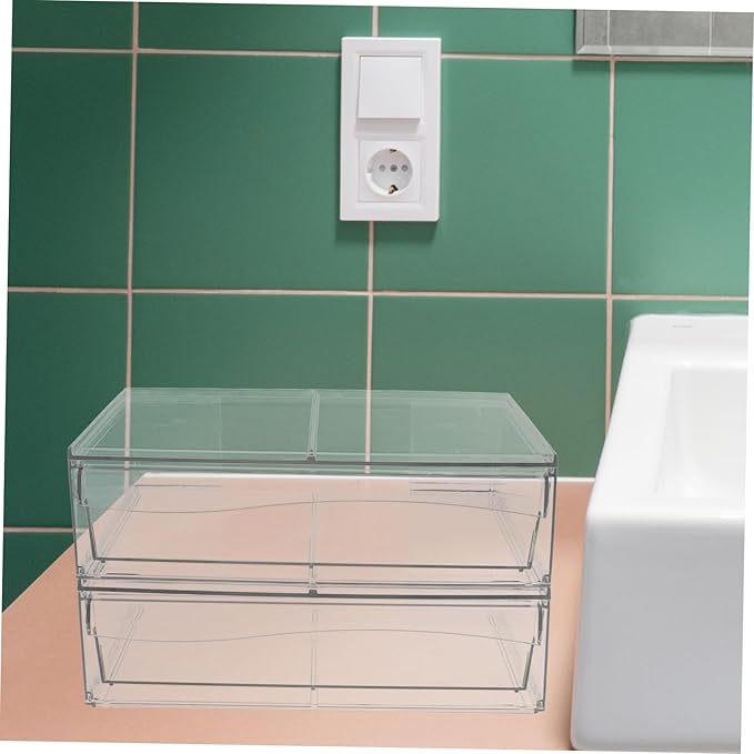 Desk Organizer Set Acrylic Drawer Storage Box for Makeup Office Supplies