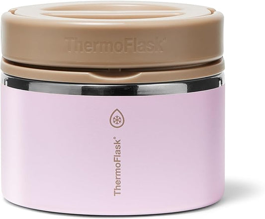 ThermoFlask 12 oz Double Wall Insulated Food Jar, Blush Sandstone