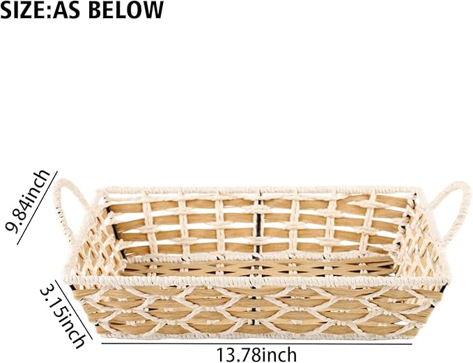 Shelf Storage Basket for Pantry Organization and Storage External Handle Storage Basket 1-Pack