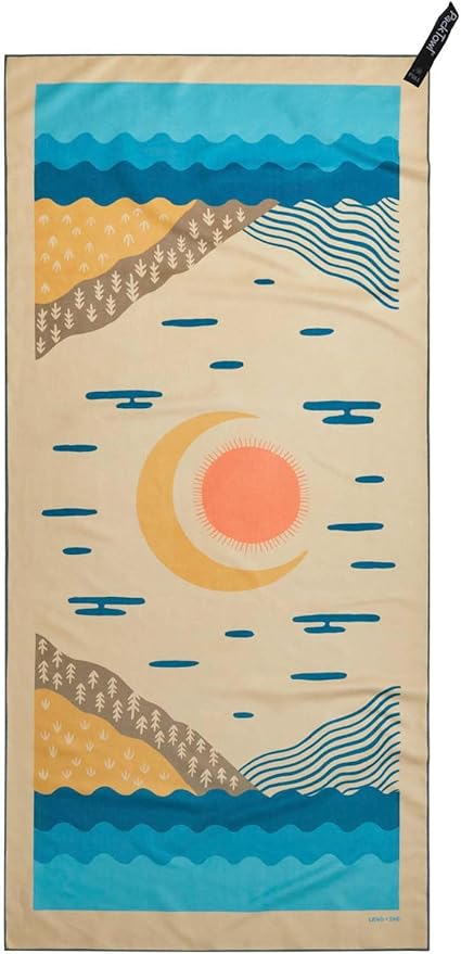 Personal Ultralight Microfiber Camping and Travel Towel, Balance Print, Body