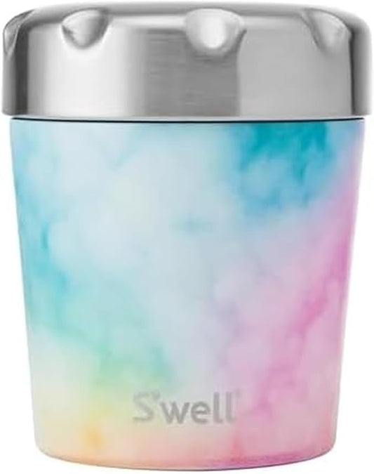 S'well Stainless Steel Ice Cream Chiller, 16oz, Candy Cloud, Triple Layered Vacuum Insulated Container Keeps Ice Cream Frozen For Up To Four Hours, BPA Free