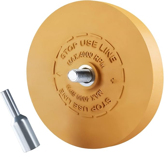 Decal Remover Eraser Wheel Rubber Eraser Wheel for Drill Removes Car Stripes Vinyl Tapes and Graphics Rubber Eraser Wheel Tool Kit for Cars, RV, Motorcycles Sticker Remover Tool 1 Pack