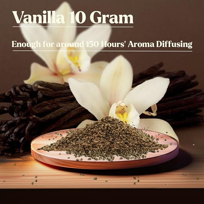 Aroma Diffuser-Compatible Scent Granule Starter Kit: Vanilla,10g, Refills for Orbby Incense Burner
