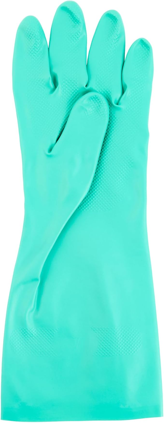 Clean Tek Professional 15 Mil Small Cleaning Gloves, 1 Pair Of Long Cuff Gloves - Flock Lining, No-Powder, Green Nitrile Chemical Tolerant Gloves, No-Latex, Heavy-Duty Tasks