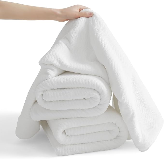 4 Piece Extra Large Bath Towel 35"x70" Oversized Bath Sheet White Bath Towel Set for Bathroom Ultra Soft Cozy Highly Absorbent Quick Dry Bathroom Towel for Spa Gym Hotel,Shower Towel for Daily Use