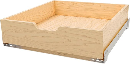 Rev-A-Shelf Standard Pullout Kitchen Cabinet Organizer and Drawer Box with Soft-Close for 24" Base and 20.75" W Cabinet Opening, Wood, 4WDB-21SC-1