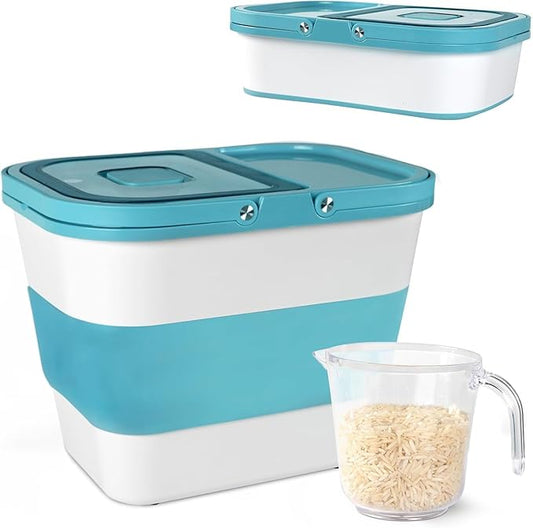 Chef's Path 20 to 50 Lbs Collapsible Food Storage Container-Airtight- Ideal rice keeper container