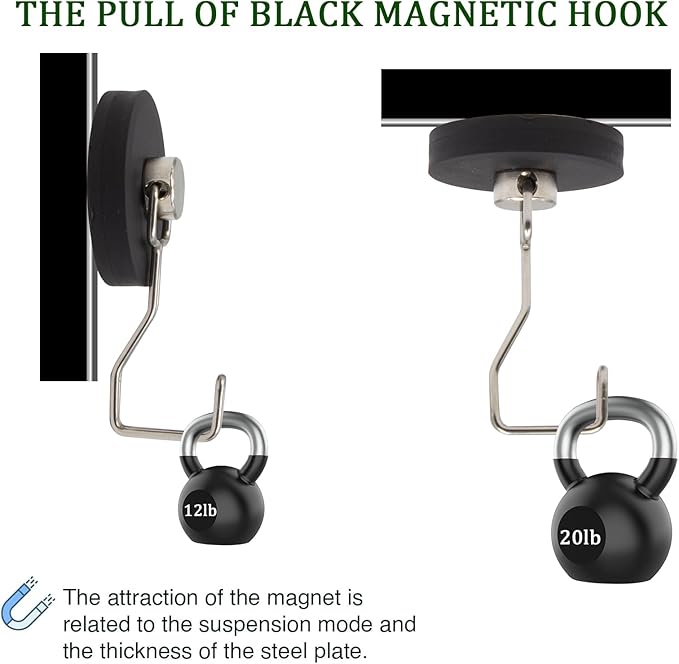 20LBS Rubber Coated Neodymium Magnetic Hooks with