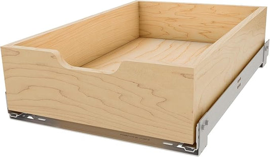Rev-A-Shelf Standard Pullout Kitchen Cabinet Organizer and Drawer Box with Soft-Close for 18" Base and 14.75" W Cabinet Opening, Wood, 4WDB-15SC-1