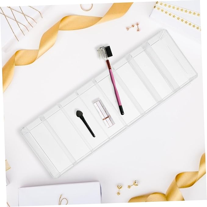 Cabilock 2pcs Acrylic Makeup Storage Box Small Organizer for Cosmetics Countertop Makeup Rack