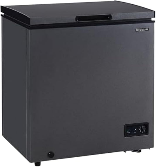 Frigidaire Chest Deep Freezer, 5 Cu. Ft. Capacity, Granita Rugged Design-Adjustable Thermostat-Removable Vinyl Coated Wire Basket-Easy Defrost Drain
