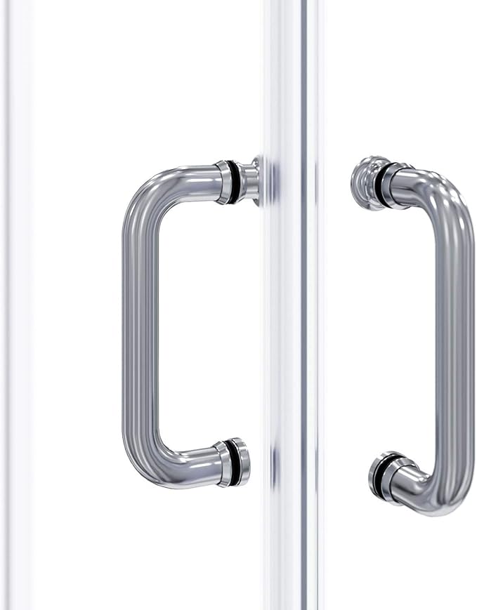ELEGANT Corner Shower Enclosure For Bathroom 36 in.D x 36 in. W x 72 in. H, Double Sliding Shower Door with 1/4 in. Clear Glass, Chrome Finish (Shower Base Not Included)
