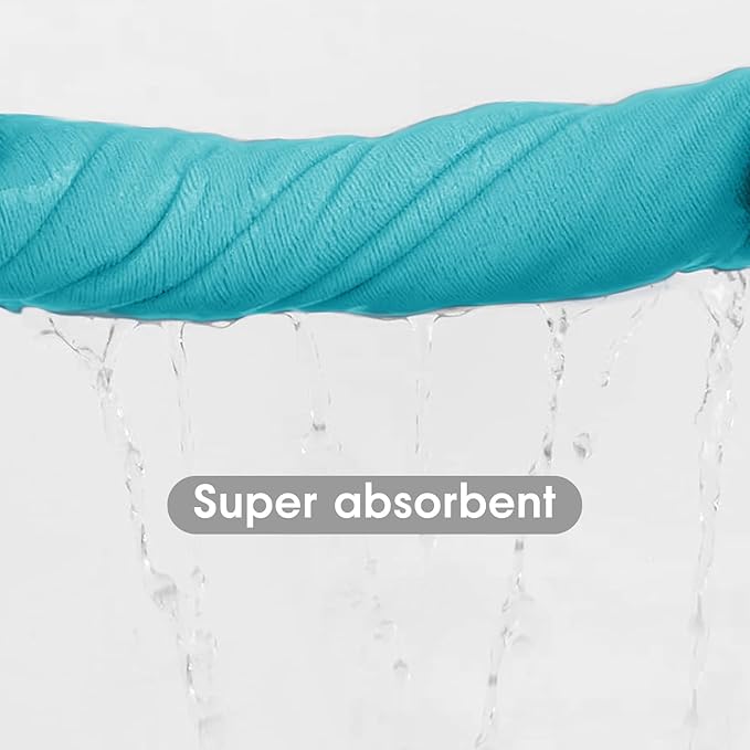 Bath Towel, Microfiber Bath Towels Set 4 Pack (30" x 60") - Large Size, Extra Absorbent, Quick Drying, Multipurpose Use as Bath Fitness Towel, Sports Towels, Yoga Towel, Aquamarine