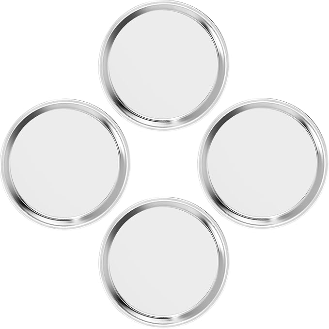 Stainless Steel Kids Plates 4 Packs, 8" Non Divided Toddlers Portion Control Plate, Non Toxic & BPA Free |Unbreakable |Dishwasher Safe Baby Snack Dish for Daycare, Restaurant Outings & Travel