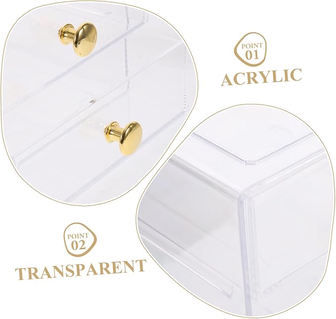 Garneck Stackable Drawer Storage Box Desktop Organizer Makeup and Jewelry Storage Office Supplies Sundry Box Sturdy and Easy Maintenance
