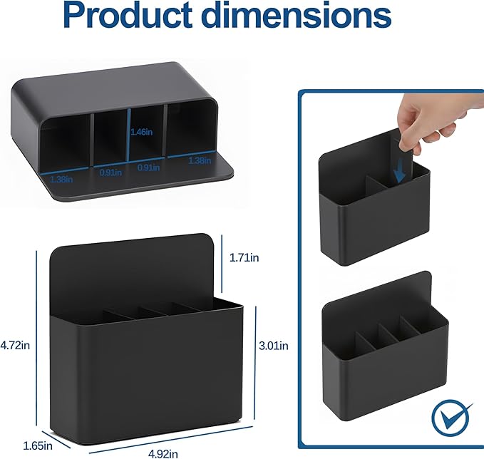 Magnetic Toothbrush Holder – Cruise Must-Have Wall-Mount Bathroom Organizer – Cruise Essentials 2025 & 2026 for Royal Caribbean, Alaska & Caribbean Staterooms (Black)