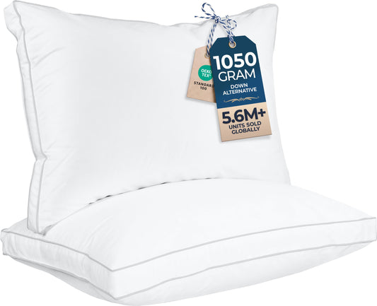 Utopia Bedding Gusset Bed Pillow, Hotel Pillows Queen Size - Image 1