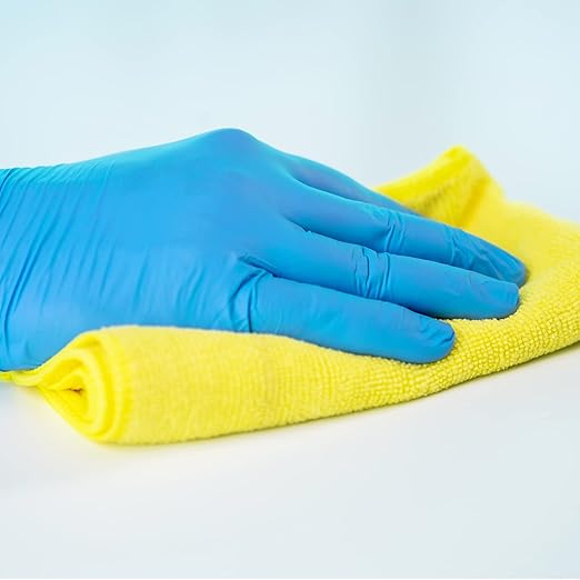 GMG SINCE1988 Exam Gloves,Blue Nitrile Gloves,Disposable Nitrile Gloves 4 Mil for House Cleaning, Food Preparation, Nursing, Auto Repair