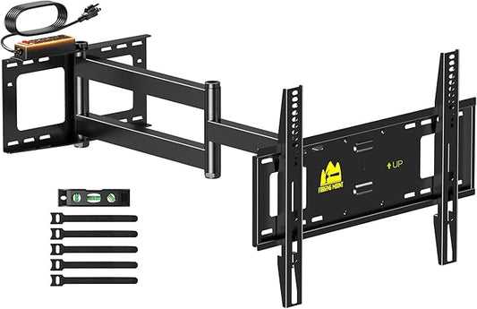 FORGING MOUNT Long Arm TV Wall Mount for 42-80 inch TVs, 43" Extension Full Motion TV Mount with Articulating Arm Swivel,Tilt and Level Adjustment, MAX VESA 600x400mm, Holds up to 110 lbs