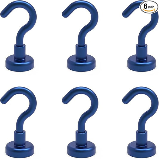 Ant Mag Strong Magnet Hooks 25lbs+ Pulling Force Neodymium Hooks Hangers Heavy Duty Used for Home Kitchen Refrigerator