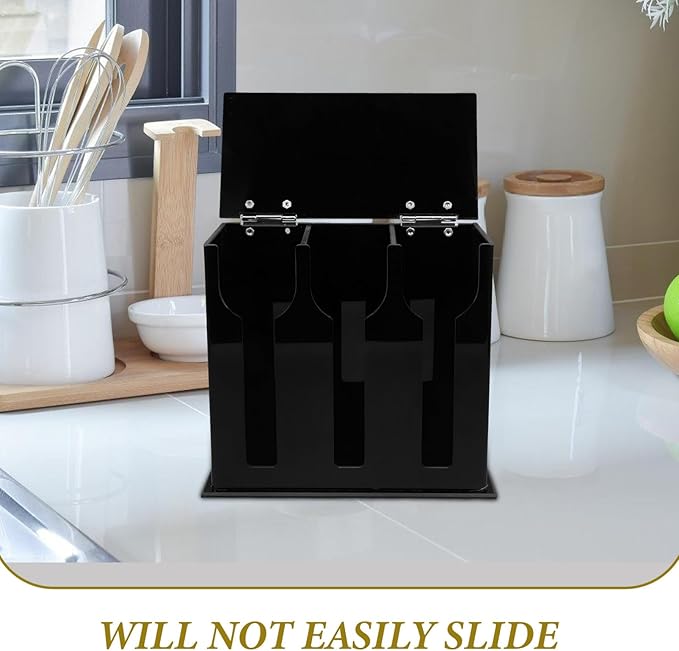 PRETYZOOM 3pcs Acrylic Dispenser Compartment Utensil Organizer for Kitchen Countertop Restaurant Stylish Cutlery Holder for Easy Access and Storage