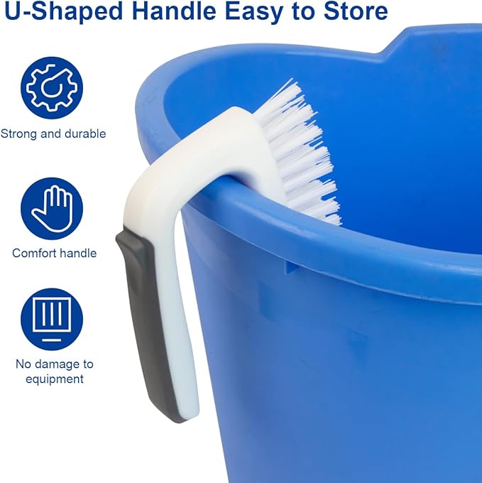 Scrub Brush 3 Pack for Kitchen, Kitchen Cleaning Brush for Pot Pan and Stove