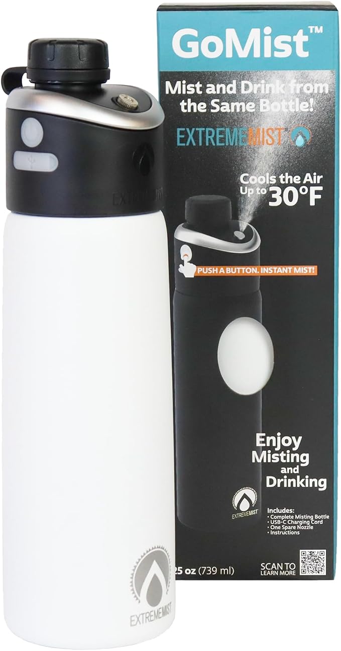 GoMist Misting & Drinking Bottle with Holder and Strap