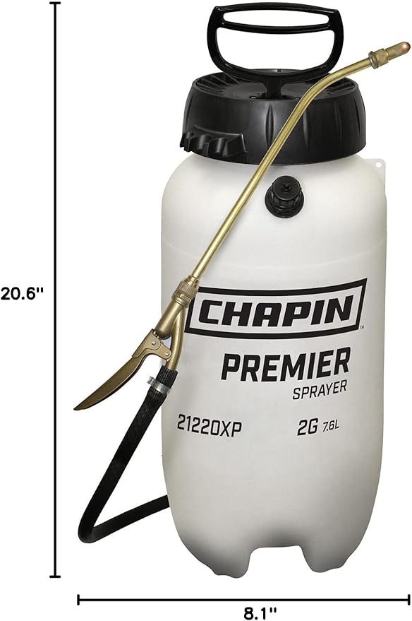 21220XP 2-Gallon Pro XP Poly Sprayer for Fertilizer, Herbicides and Pesticides, Translucent White
