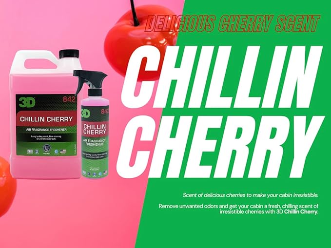 3D Air Freshener 3-Pack – New Car Scent, Chillin Cherry & X-Treme Ice – 16oz Spray Bottles – Non-Toxic, Water-Based Formula – Safe for Pets, People & All Surfaces
