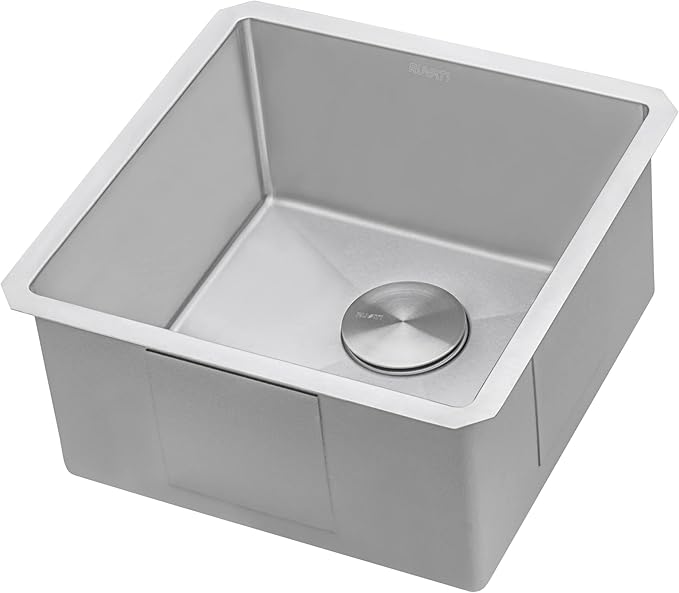 Ruvati 18 inch Undermount Bar Prep 16 Gauge Kitchen Sink Round Corners Stainless Steel Single Bowl - RVH7118