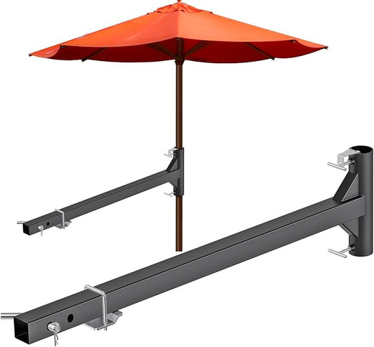 Dolibest Heavy-Duty Hitch Mount Umbrella Holder - Robust and Reliable Support for Large Patio and Outdoor Umbrellas(up to 2'' Poles) - Perfect for Road Trips, Tailgating, and Outdoor Gatherings