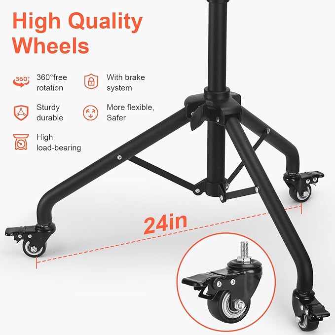 Salon Tray Cart, Metal Tattoo Tray with Tool Holder, Service Rolling Tray Adjustable Height, Storage Tray Trolley for Salon Spa Dental Use, Rolling Tray Cart