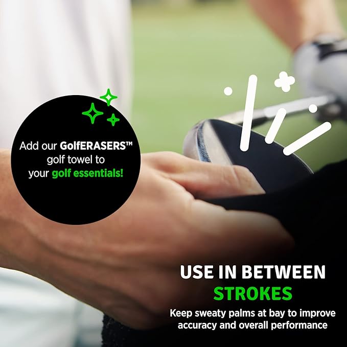 Premium Microfiber Golf Towel with Clip for Golf Bag, 3 Pack, Waffle-Knit Pattern, Helps Keep Golfers’ Hands Dry While Playing, Pairs Perfectly Sponges, 24"x16"