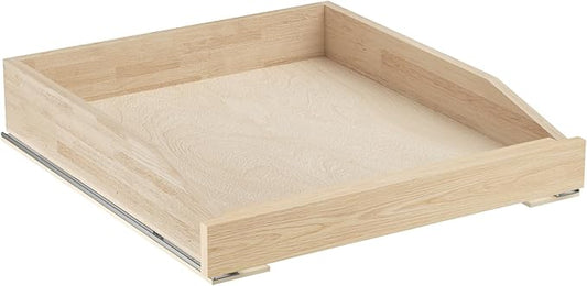 ROOMTEC Pull Out Cabinet Organizer with Soft Close, 19-1/2" W x 21" D, Pull Out Cabinet Drawer for Kitchen cabinets, Pull Out Cabinet Shelf, Finished, Bottom Assembly