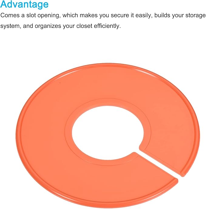 PATIKIL Clothes Dividers 20 Pack Blank Clothing Rack Size Sorting Reusable Wardrobe Round Hanger Separator, Orange