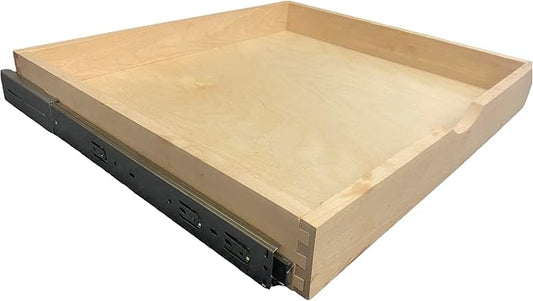 Couver Pull Out Drawers For Cabinets, 21"W x 21"D x 3"H Soft Close Slide Out Wood Shelves Storage Organizer for Kitchen, Finished, Heavy-Duty, Non-Assemble