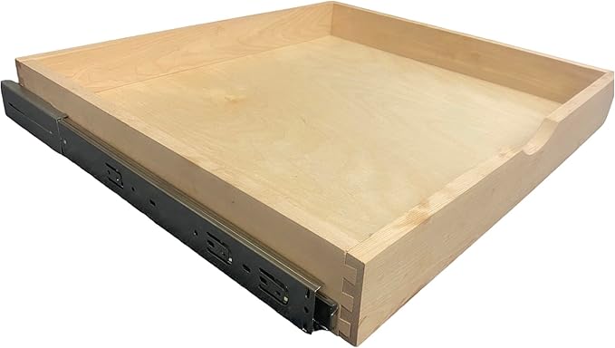 Couver Pull Out Drawers For Cabinets, 15"W x 21"D x 3"H Soft Close Slide Out Wood Shelves Storage Organizer for Kitchen, Finished, Heavy-Duty, Non-Assemble