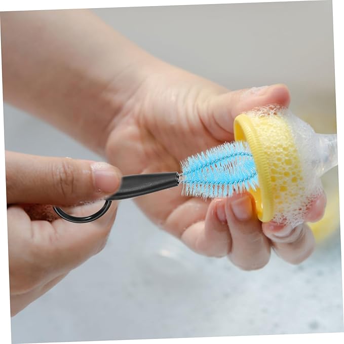 1set Bottle Brush and Cup Brush Set Cleaning Tools for Tea Bottles Milk Cleaner Kit Reusable Compact