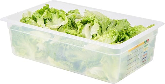 Restaurantware Food Storage Container 10 Pack of 20.7 x 12.6 x 5.9 Inches Plastic Stackable Storage Box White Reusable Label Container Dishwasher Safe For Restaurants And Kitchens