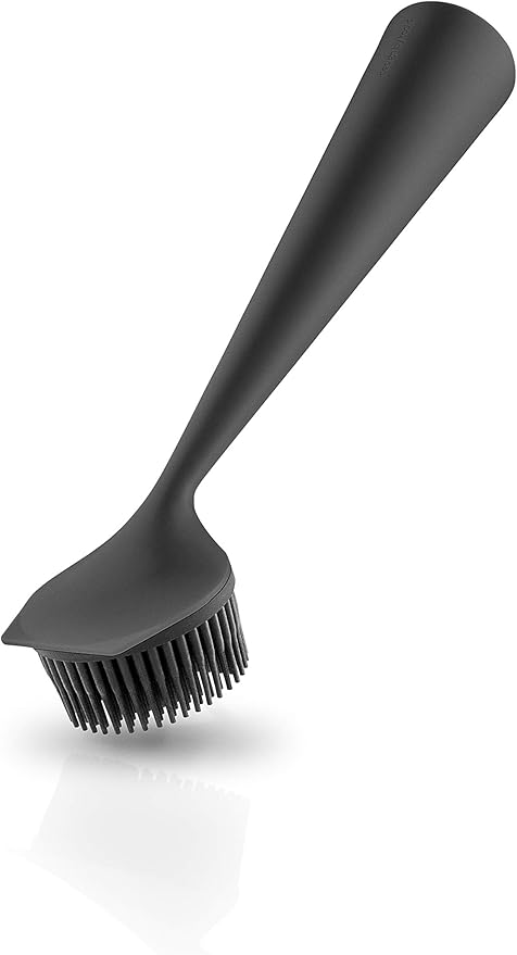 EVA SOLO | Dishbrush Silicone | Robust Washing-up Brush with a Practical & Effective Kitchen Scrubber Edge | Multipurpose Cleaning Brush | Danish Design, Functionality & Quality | Black