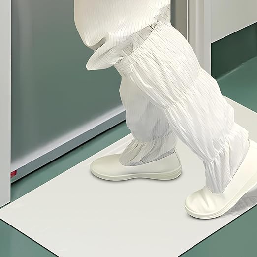 Sticky Mat Tacky Adhesive Pads 300 Sheets, 30 Sheets/Pack, 18'' x 24''/ 45 x 60 cm, Thickened Cleaning Mats for Shoes, Construction, Cleanroom, Laboratories, Hospitals, Dogs, Pets, Home- White