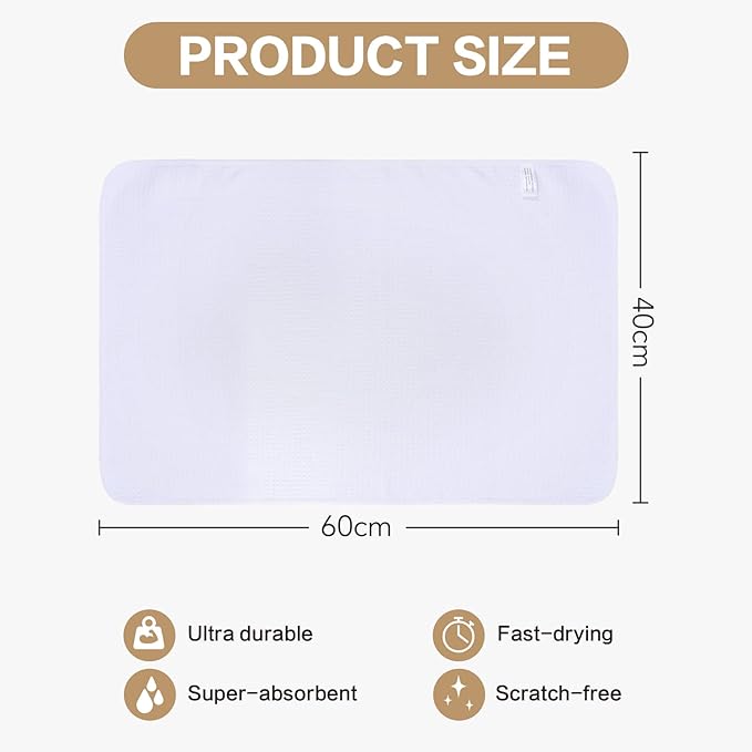 Microfiber Kitchen Towels Waffle Weave Kitchen Dish Towels Super Absorbent Soft Fast Drying Dish Cloths Reusable Cleaning Cloths Kitchen Hand Towels Tea Towels 12Pack White 16 Inch X 24 Inch
