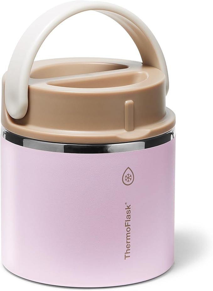 ThermoFlask 20 oz Double Wall Insulated Food Jar, Blush Sandstone