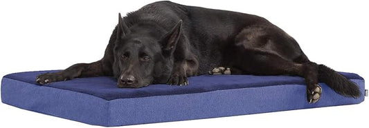 Barkbox Orthopedic Dog Bed | Comfortable Memory Foam Mattress for Joint Relief | Head and Neck Support Waterproof with Non Skid Bottom | Calming Durable Bed with Washable Cover | XL, Navy