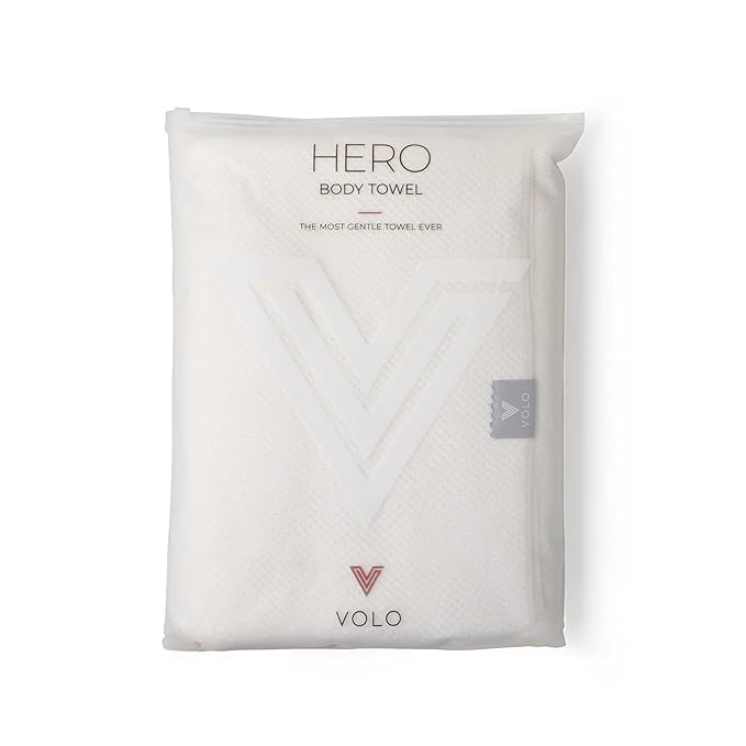 Hero Salt White Body Towel — Luxury Bath Towel — Ultra Soft, Super Absorbent, Quick Drying Nanoweave Fabric — Spa Towels for Bathroom — Extra Large Post Shower Wrap — Gentle on Skin — Microfiber
