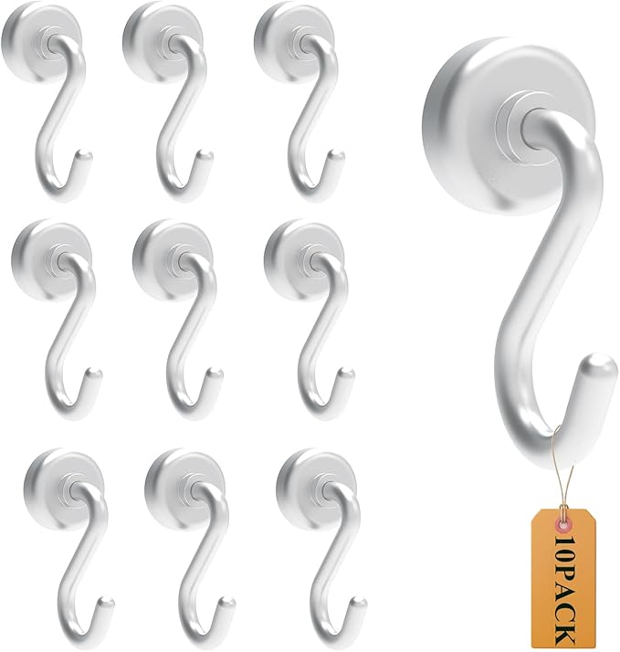 Ant Mag Magnetic Hooks Strong Magnets Hook with Neodymium Rare Earth for Cruise Ship Accessories Hanging Door Holder Keys Home Office Refrigerators BBQ,0.63in