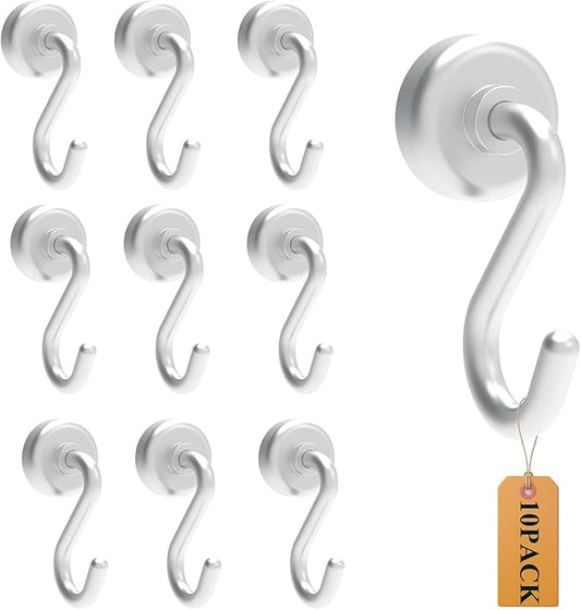 Ant Mag Magnetic Hooks Strong Magnets Hook with Neodymium Rare Earth for Cruise Ship Accessories Hanging Door Holder Keys Home Office Refrigerators BBQ,0.63in