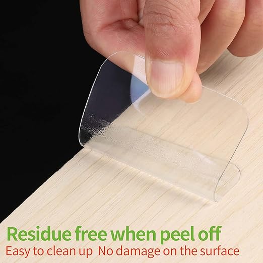 10PCS Large Double Sided Adhesive Pads for Mounting, 2.36in Two Sided Precut Squares Tape, Sticky Tack Double Sided Tape for Walls Hanging Nano Wall Mount Gel Clear 60mm