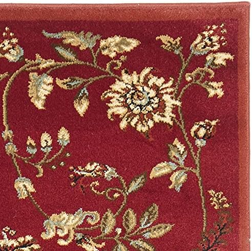 SAFAVIEH Lyndhurst Collection Runner Rug - 2'3" x 8', Red & Multi, Traditional Floral Design, Non-Shedding & Easy Care, Ideal for High Traffic Areas in Living Room, Bedroom (LNH552-4091)