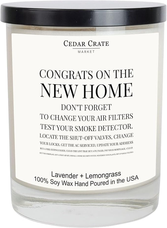 Cedar Crate Market - Funny Candle - House Warming Gifts New Home. Housewarming Gifts for Women, Men, Couple, New Homeowner First Apartment Essentials Closing Presents for Home Buyers